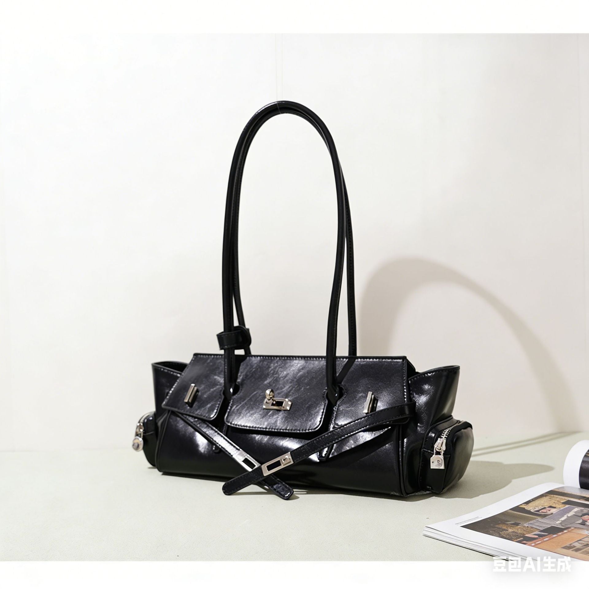 Bolso de mano de piel de 38 cm, fotografía adicional 2