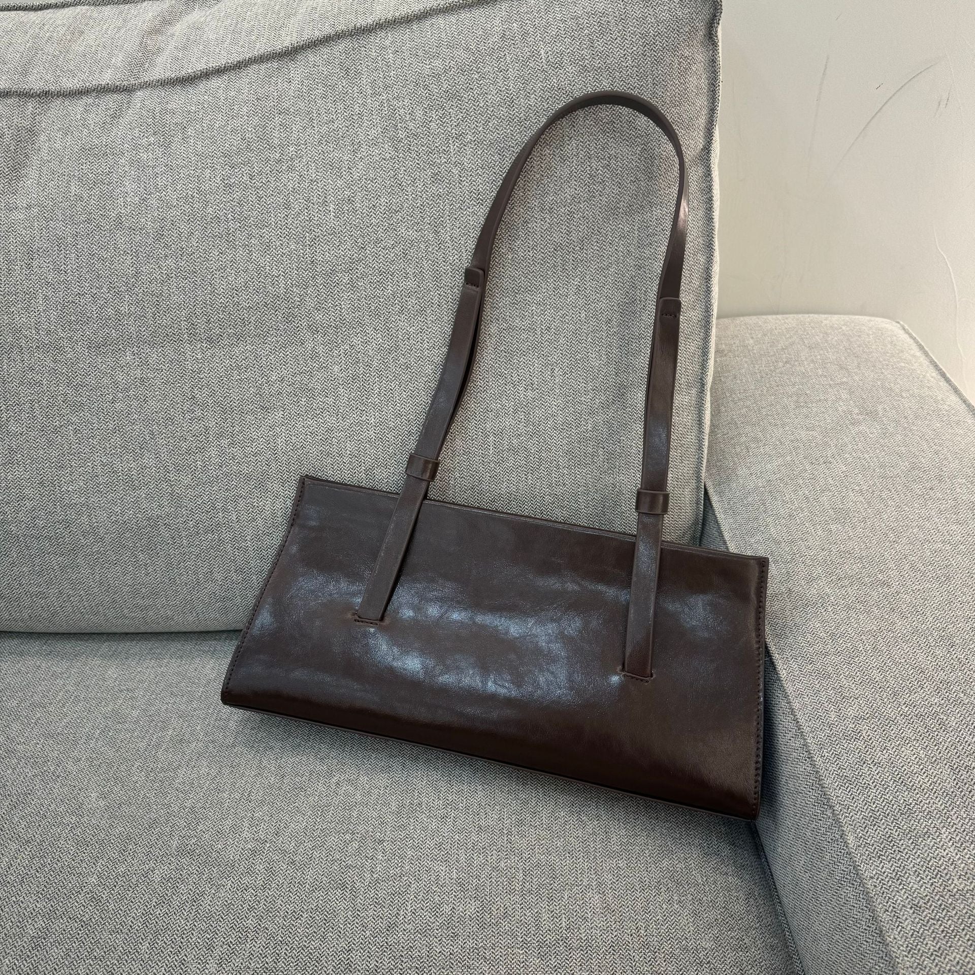 Bolso de hombro de piel · Estilo francés