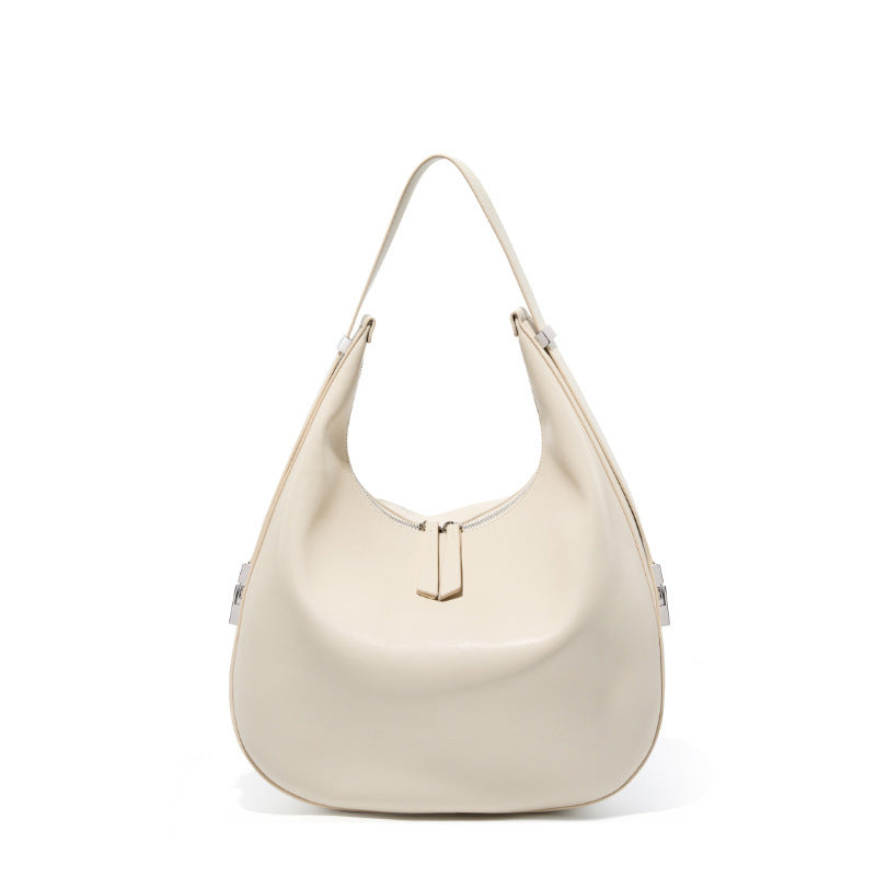 Bolso de hombro de piel · Media luna