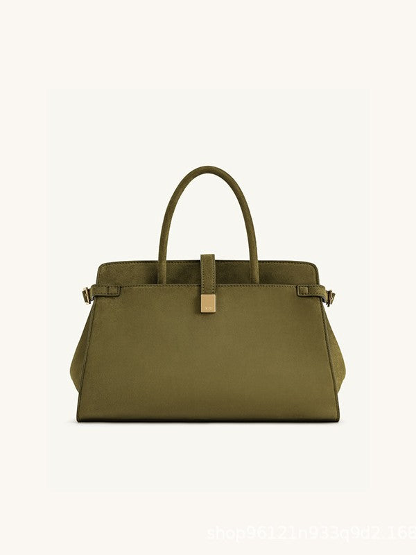 Bolso bandolera de piel estilo maletín retro