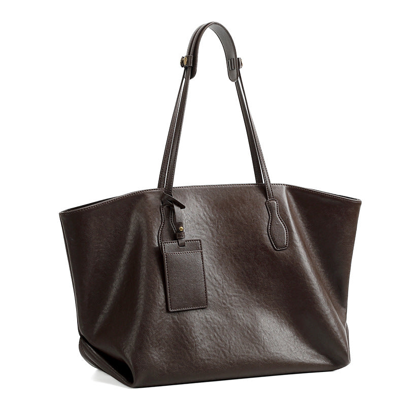 Bolso grande de piel · 50 cm