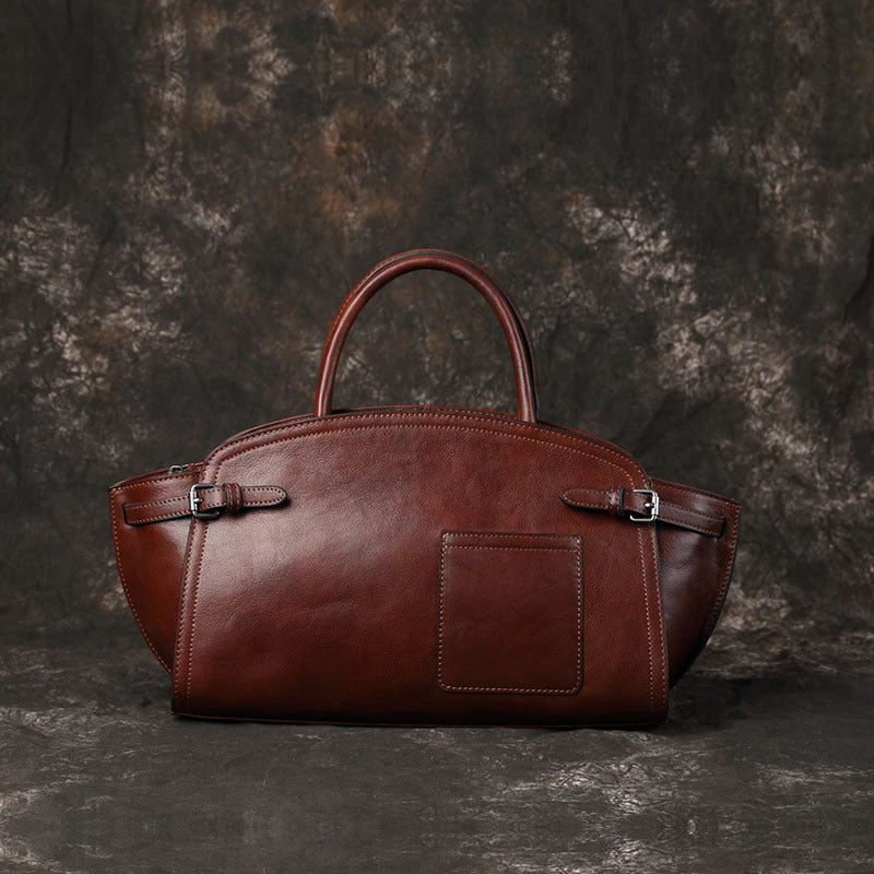 Bolso de mano de piel · Boston retro