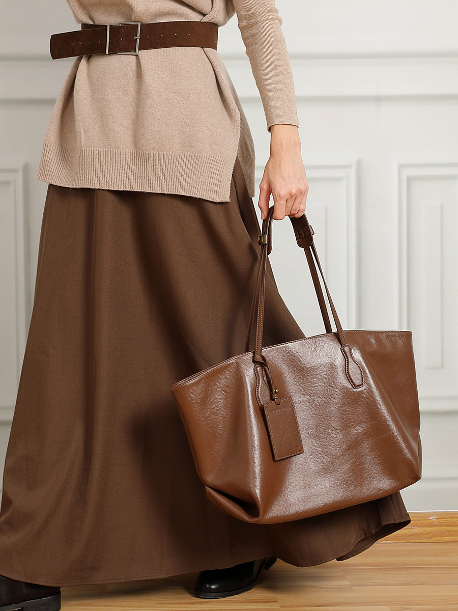 Bolso grande de piel de 50 cm, fotografía adicional 4