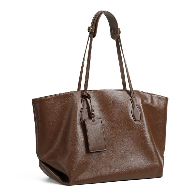 Bolso grande de piel · 50 cm