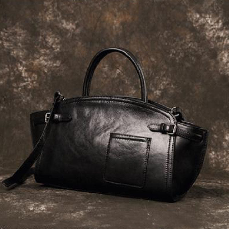 Bolso de mano de piel · Boston retro