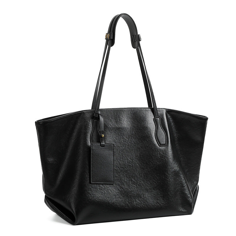 Bolso grande de piel · 50 cm