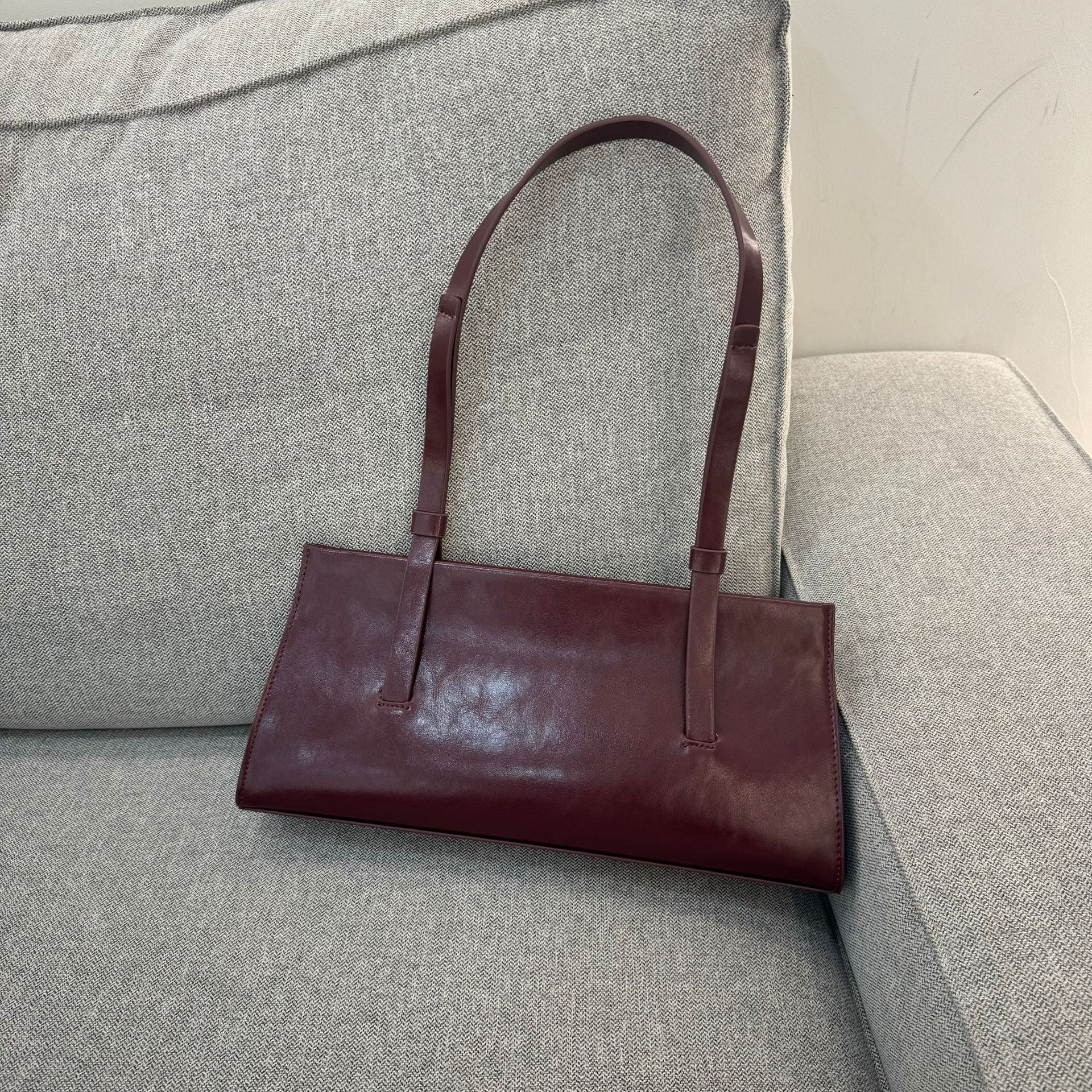 Bolso de hombro de piel · Estilo francés