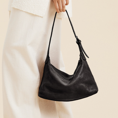 Bolso de hombro de piel · Hobo