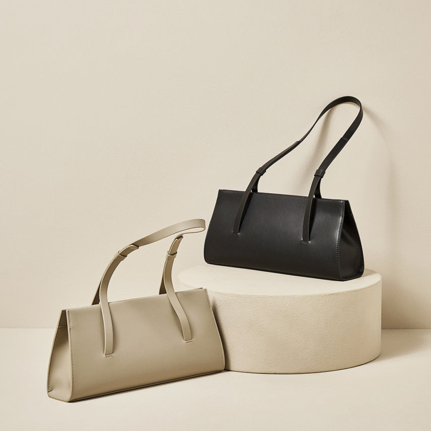 Bolso de hombro de piel de estilo francés