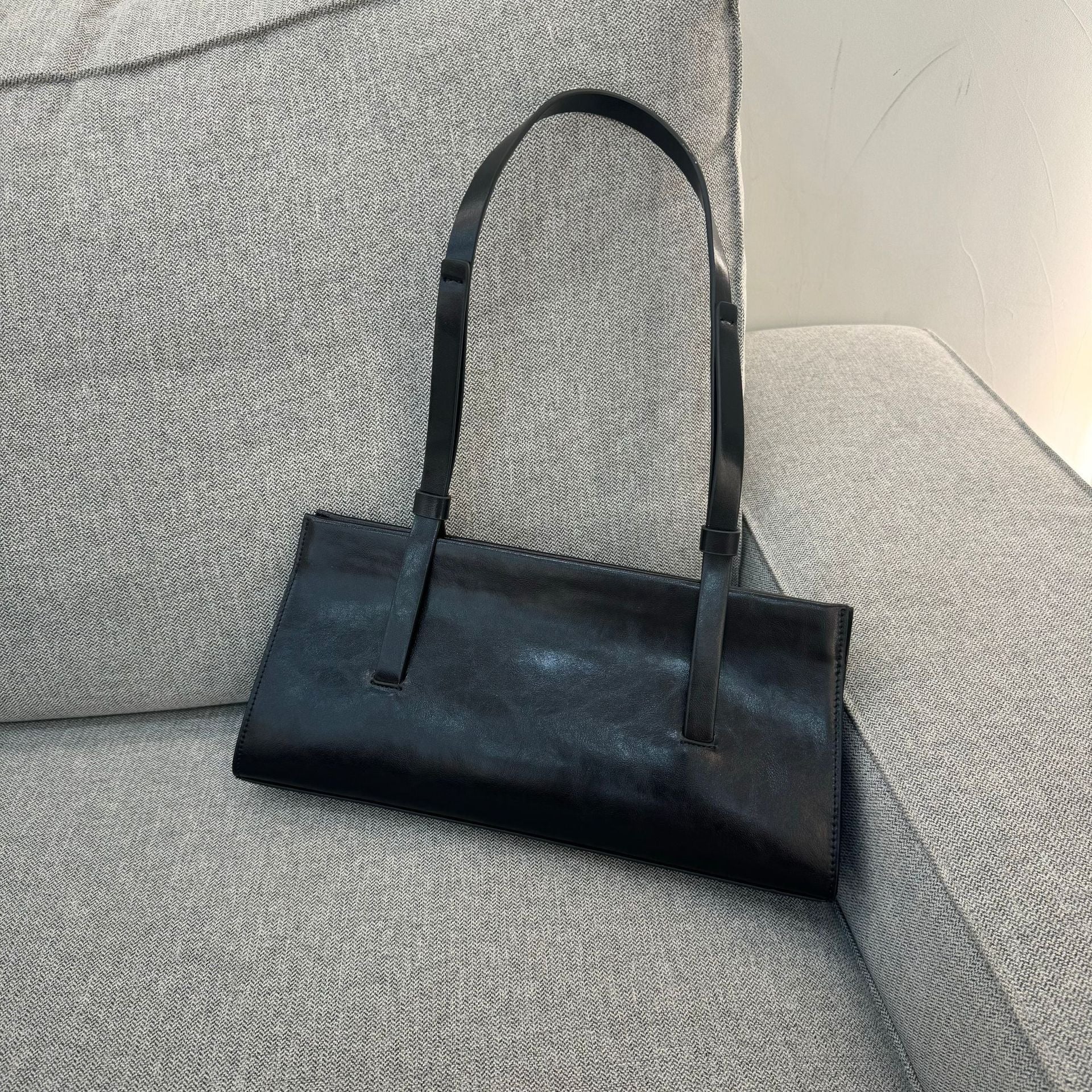 Bolso de hombro de piel · Estilo francés